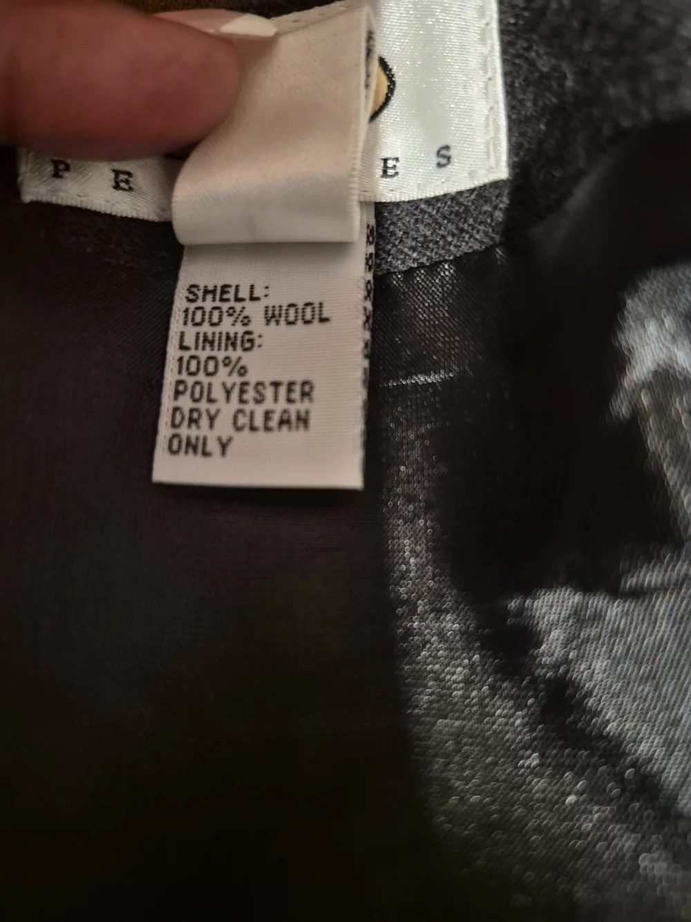 Talbots Petites 14 Gray Wool Twill Wrap Midi Skirt Buckle Lined